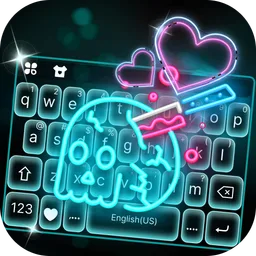 Neon Love Keyboard  Wallpaper APK for Android